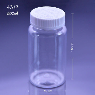 bottiglie di pillola di plastica dell'HDPE del coperchio a vite di 200ml 250ml